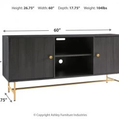 Ashley Furniture Yarlow - Black - Large Tv Stand