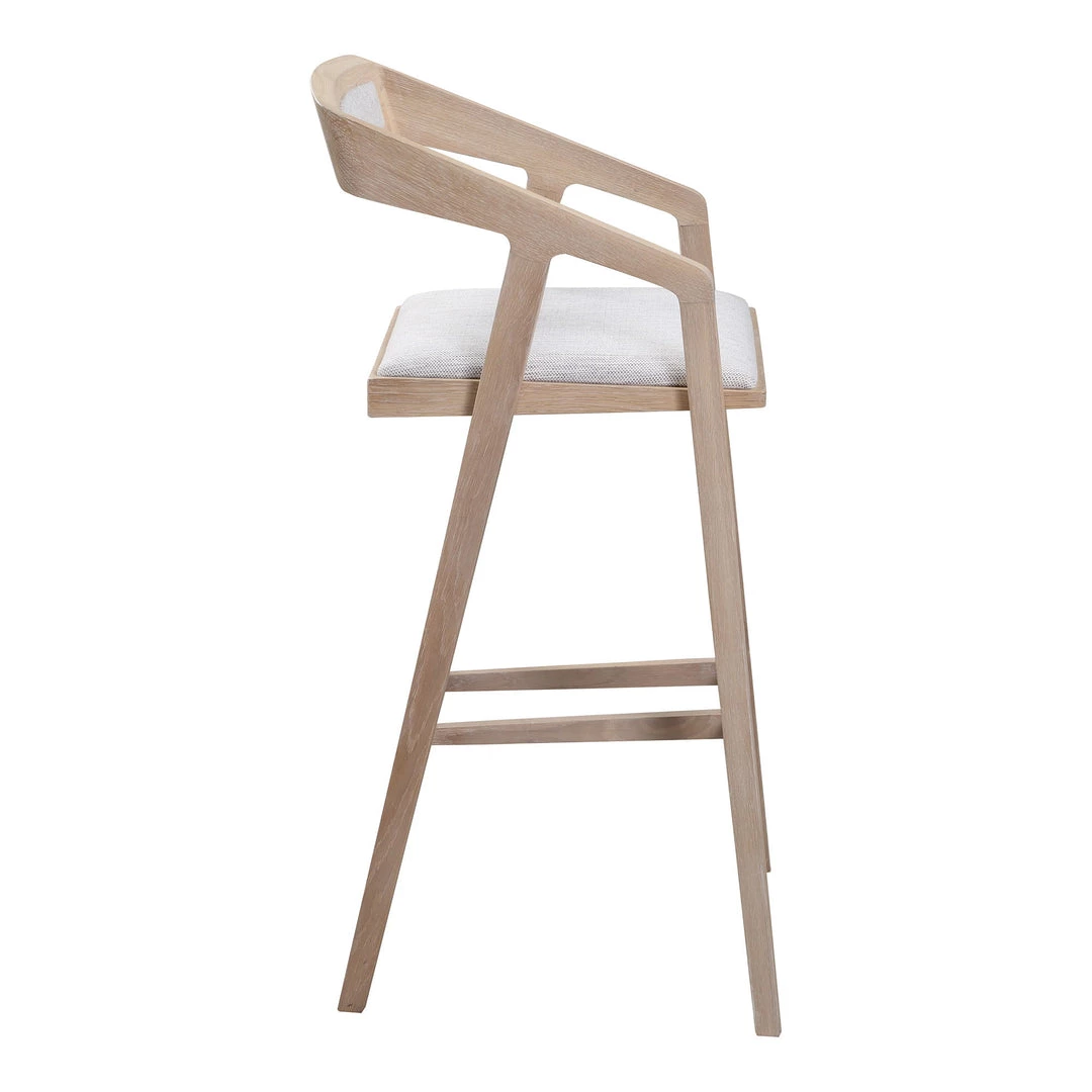 Moe's Home Collection Stools Padma Oak Barstool Light Grey 8 Moe's Home Collection Stools Padma Oak Barstool Light Grey