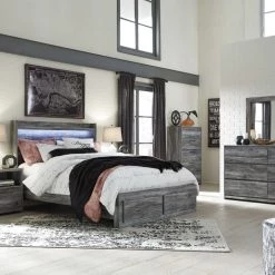 Signature Design By Ashley® Baystorm - Gray - Panel Bed Beds