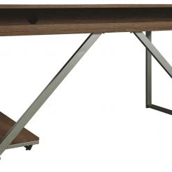 Ashley Furniture Desks Barolli - Gunmetal Brown - Gaming Desk