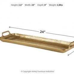 Ashley Furniture Table Decor Posy - Gold Finish - Tray