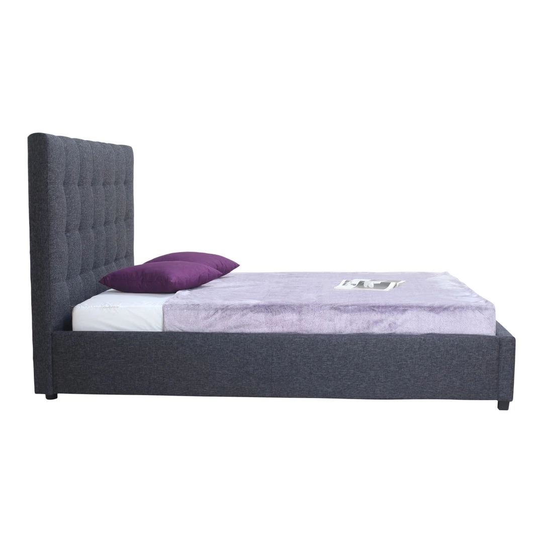 Moe's Home Collection Beds Belle Storage Bed King Charcoal Fabric 6 Moe's Home Collection Beds Belle Storage Bed King Charcoal Fabric