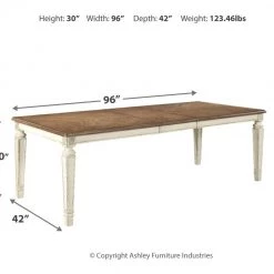 Ashley Furniture Realyn - Chipped White - Rect Dining Room Ext Table Tables