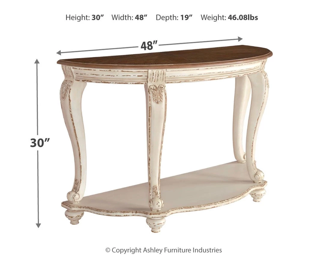 Ashley Furniture Realyn - White/brown - Sofa Table 5 Ashley Furniture Realyn - White/brown - Sofa Table