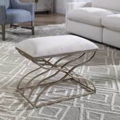 Uttermost Shea Satin Nickel Small Bench Benches
