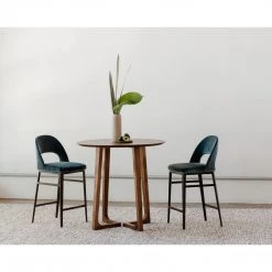 Moe's Home Collection Stools Roger Counter Stool Teal Velvet 9 Moe's Home Collection Stools Roger Counter Stool Teal Velvet