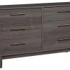 Signature Design By Ashley® Brymont - Dark Gray - Six Drawer Dresser - Sleek 1 Signature Design By Ashley® Brymont - Dark Gray - Six Drawer Dresser - Sleek