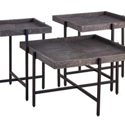 Ashley Furniture Piperlyn - Dark Brown/black - Occasional Table Set (3/cn) Tables