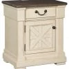 Ashley Furniture Bolanburg - Antique Brown Light - One Drawer Night Stand 2 Ashley Furniture Bolanburg - Antique Brown Light - One Drawer Night Stand