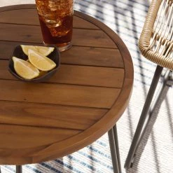 Ashley Furniture Coral - Light Brown/black - Chairs W/table Set (3/cn)