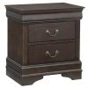 Ashley Furniture Leewarden - Dark Brown - Two Drawer Night Stand