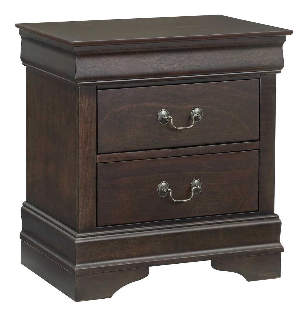 Ashley Furniture Leewarden - Dark Brown - Two Drawer Night Stand 3 Ashley Furniture Leewarden - Dark Brown - Two Drawer Night Stand