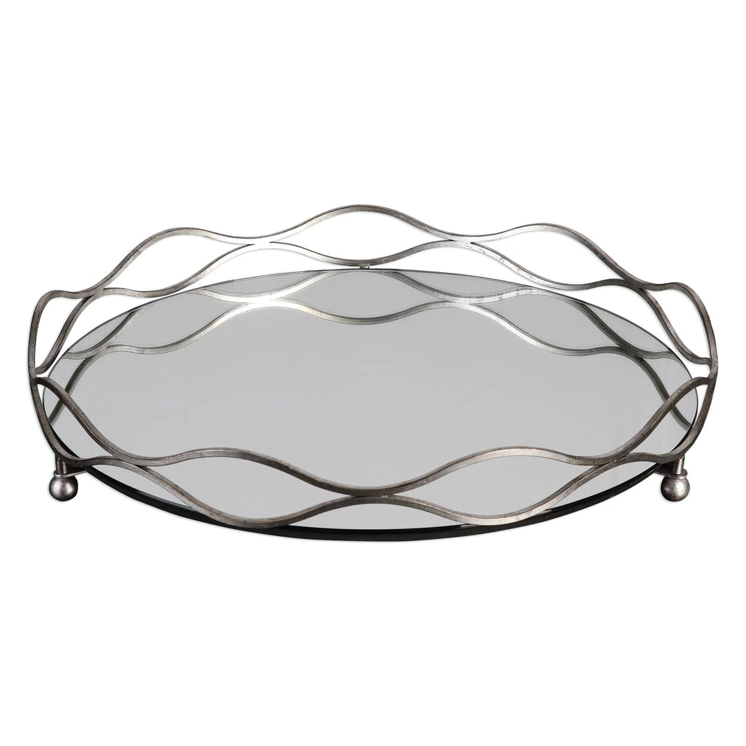 Table Decor Uttermost Rachele Mirrored Silver Tray 3 Table Decor Uttermost Rachele Mirrored Silver Tray
