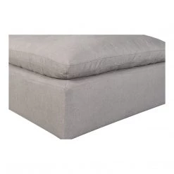Moe's Home Collection Ottomans Terra Condo Ottoman Livesmart Fabric Light Grey