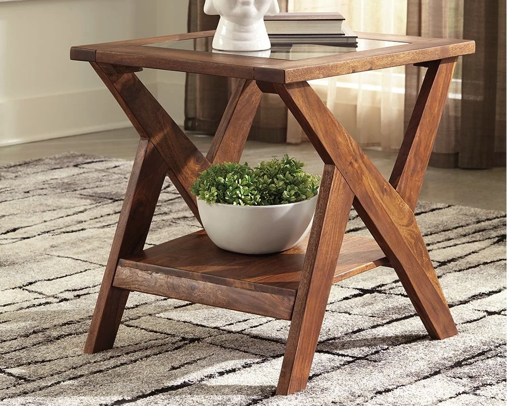 Ashley Furniture Tables Charzine - Warm Brown - Rectangular End Table 9 Ashley Furniture Tables Charzine - Warm Brown - Rectangular End Table