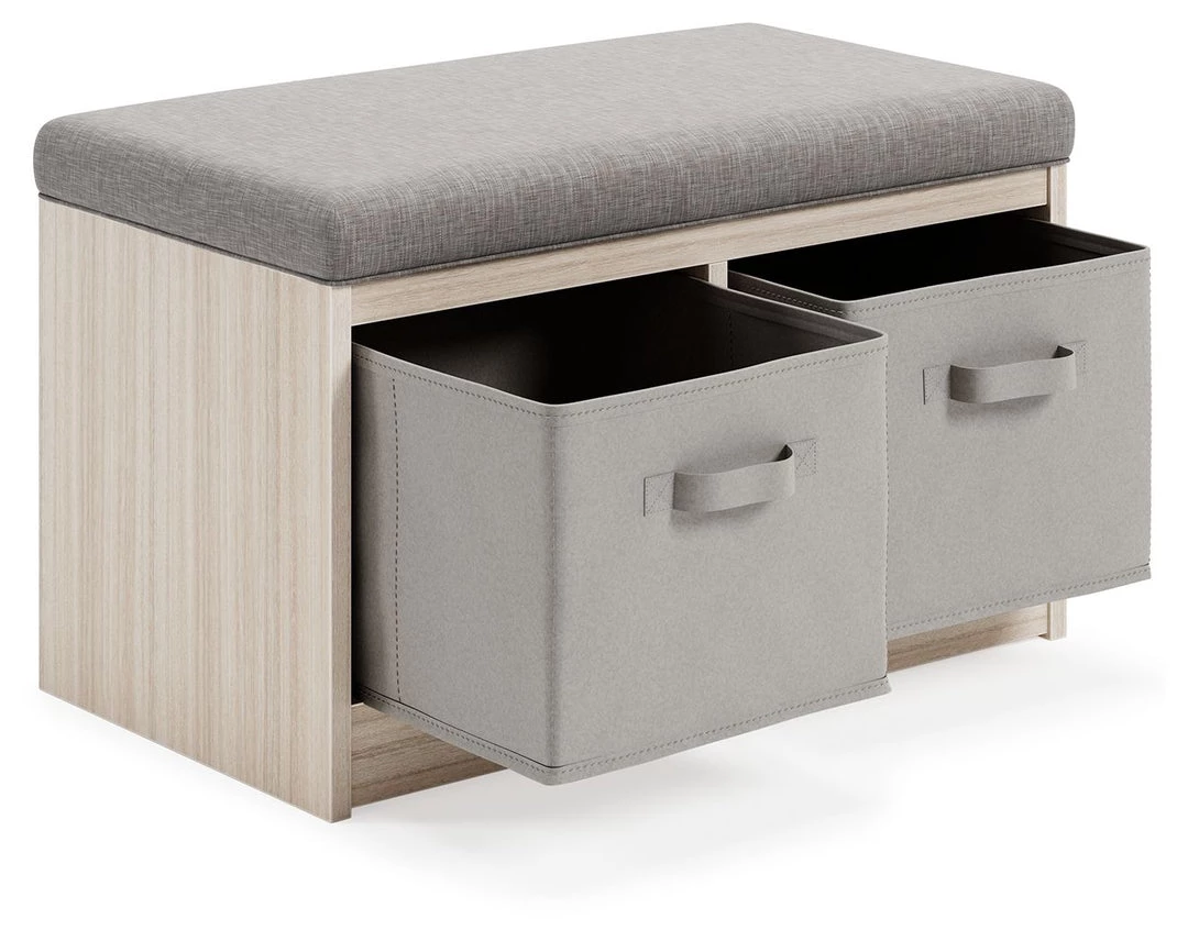 Ashley Furniture Blariden - Gray/natural - Storage Bench 4 Ashley Furniture Blariden - Gray/natural - Storage Bench