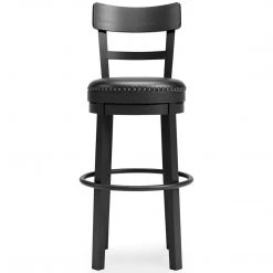 Ashley Furniture Valebeck - Black - Tall Uph Swivel Barstool(1/cn)