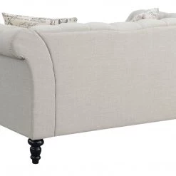 Emerald Home Hutton II Tufted Loveseat, Ivory