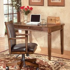 Ashley Furniture Hamlyn - Medium Brown - Home Office Swivel Desk Chair