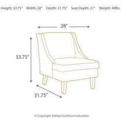 Ashley Furniture Clarinda - Classic Slipper Chair - Accent Chairs 24 Ashley Furniture Clarinda - Classic Slipper Chair - Accent Chairs
