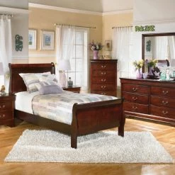Ashley Furniture Nightstands Alisdair - Dark Brown - Two Drawer Night Stand
