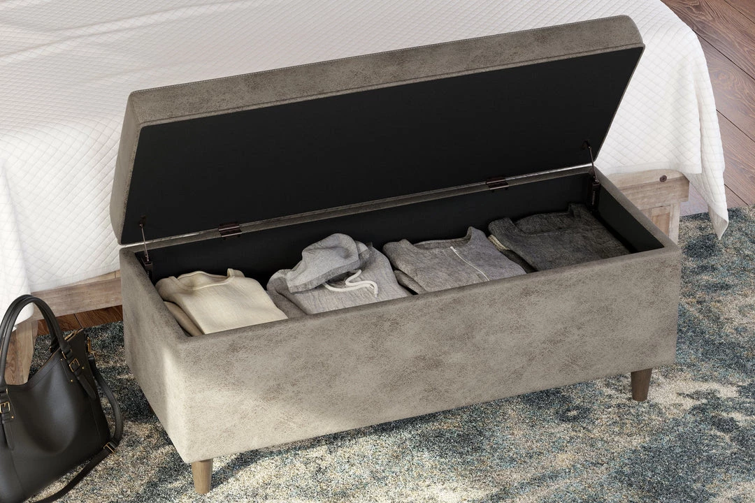 Ashley Furniture Becklow - Beige - Storage Bench 9 Ashley Furniture Becklow - Beige - Storage Bench