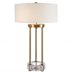Uttermost Pantheon Brass Rod Table Lamp