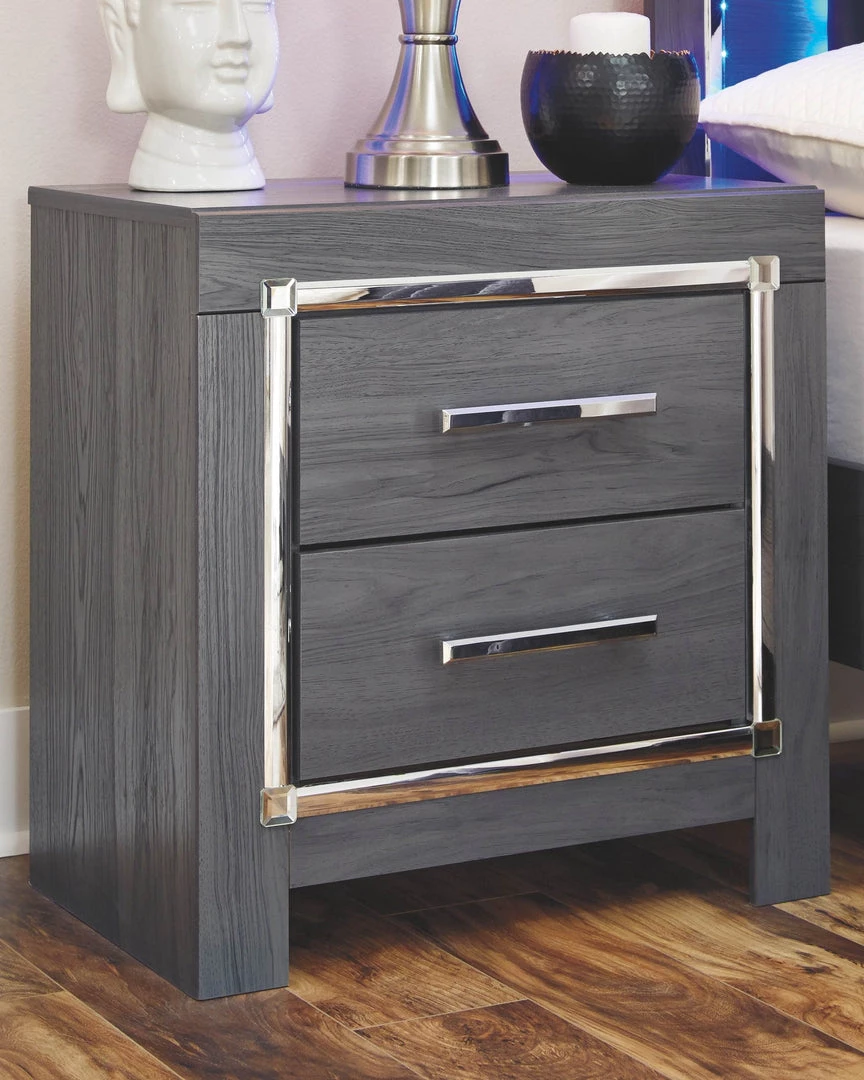 Ashley Furniture Lodanna - Gray - Two Drawer Night Stand 6 Ashley Furniture Lodanna - Gray - Two Drawer Night Stand