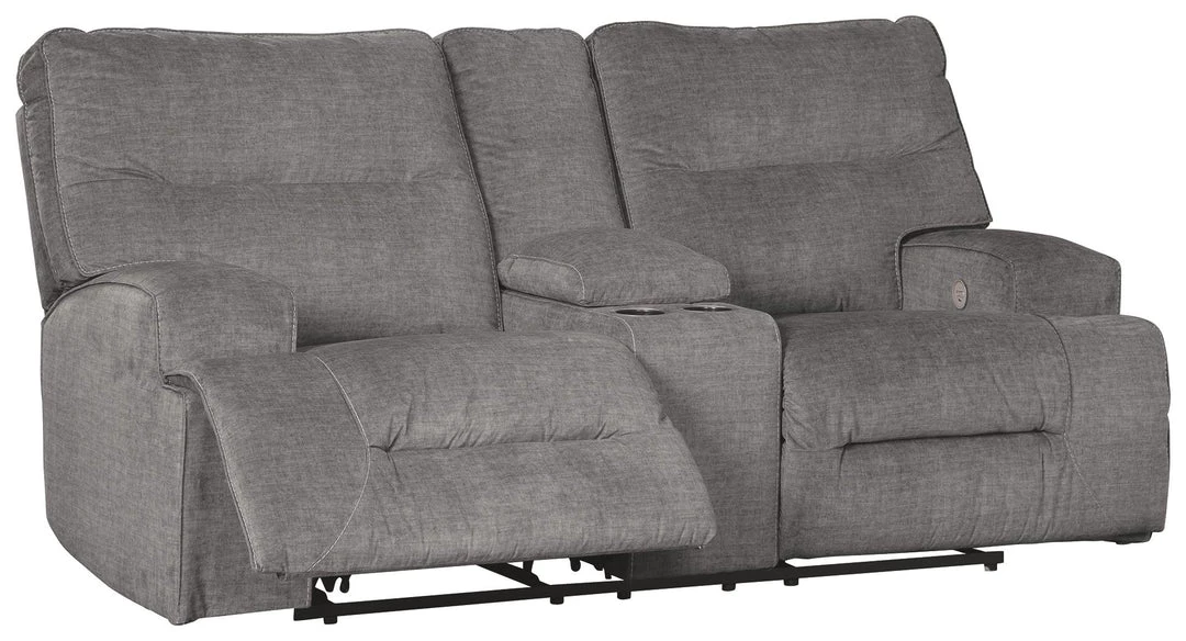 Ashley Furniture Reclining Furniture Coombs - Charcoal - Dbl Rec Pwr Loveseat W/console 4 Ashley Furniture Reclining Furniture Coombs - Charcoal - Dbl Rec Pwr Loveseat W/console