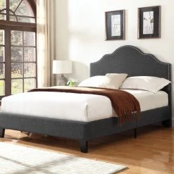 Emerald Home Beds Upholstered Queen Bed Charcoal 19 Emerald Home Beds Upholstered Queen Bed Charcoal