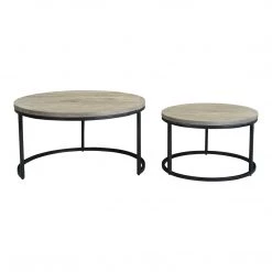 Moe's Home Collection Drey Round Nesting Coffee Tables Set Of 2