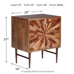 Ashley Furniture Cabinets Dorvale - Brown / Beige - Accent Cabinet