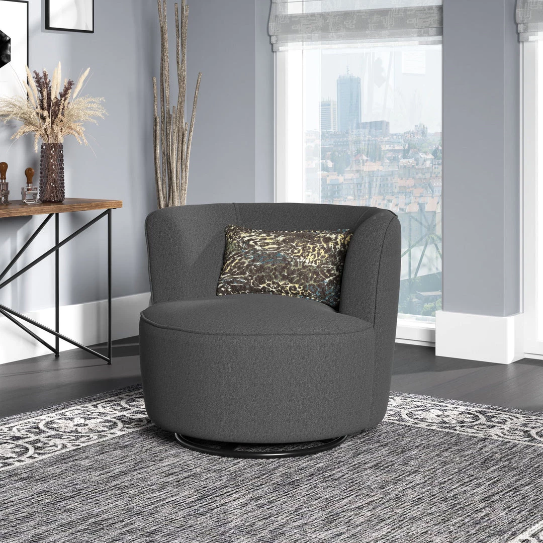 Emerald Home Benzley Swivel Glider, Grey Performance 12 Emerald Home Benzley Swivel Glider, Grey Performance