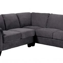 Emerald Home Clayton Rsf Sectional Charcoal Gray Sectionals