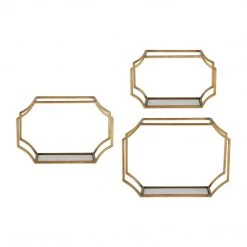 Accessories Uttermost Lindee Gold Wall Shelves S/3