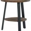 Ashley Furniture Chanzen - Brown/black - Round End Table Tables