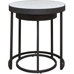 Signature Design By Ashley® Windron - Black/white - Nesting End Tables (2/cn)
