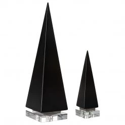 Uttermost Great Pyramids Sculpture In Black, S/2