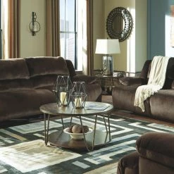 Signature Design By Ashley® Clonmel - Chocolate - 3 Pc. - Reclining Sofa, Loveseat, Recliner Reclining Furniture