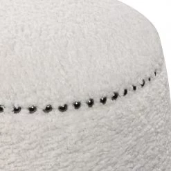 Uttermost Gumdrop White Ottoman