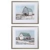 Uttermost Plein Air Barns Framed Prints Set/2 Accessories