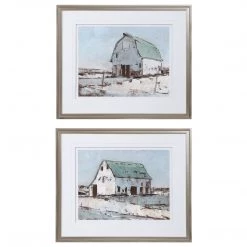 Uttermost Plein Air Barns Framed Prints Set/2 Accessories