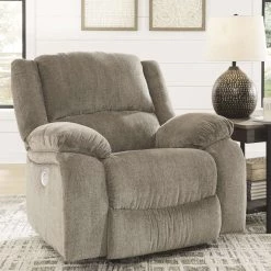 Ashley Furniture Draycoll - Pewter - Power Rocker Recliner