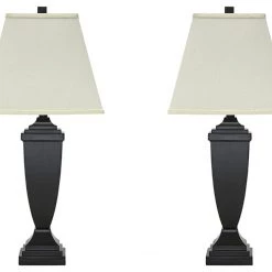 Ashley Furniture Accessories Amerigin - Bronze Finish - Poly Table Lamp (2/CN)