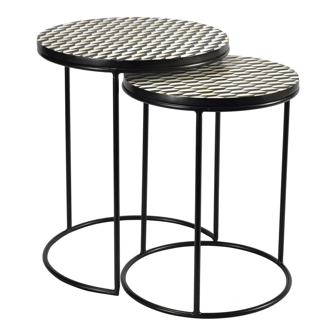 Moe's Home Collection Optic Nesting Tables Set Of 2 4 Moe's Home Collection Optic Nesting Tables Set Of 2