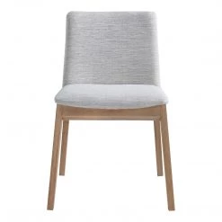 Moe's Home Collection Chairs Deco Oak Dining Chair Light Grey-m2
