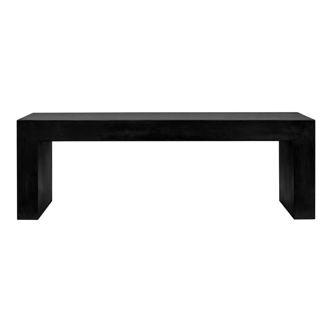 Moe's Home Collection Benches Lazarus Outdoor Bench Black 3 Moe's Home Collection Benches Lazarus Outdoor Bench Black