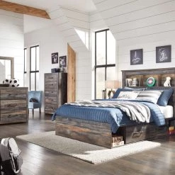 Signature Design By Ashley® Drystan - Multi - Panel Bookcase Bed