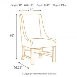 Ashley Furniture Sommerford - Black/brown - Dining Uph Arm Chair (2/cn)