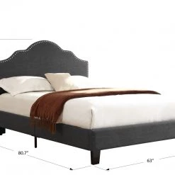 Emerald Home Beds Upholstered Queen Bed Charcoal 16 Emerald Home Beds Upholstered Queen Bed Charcoal